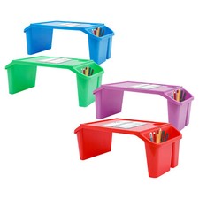 4 Pcs Kids Lap Desk Tray Plastic Breakfast Laptop Trays Portable Lap Bed Table