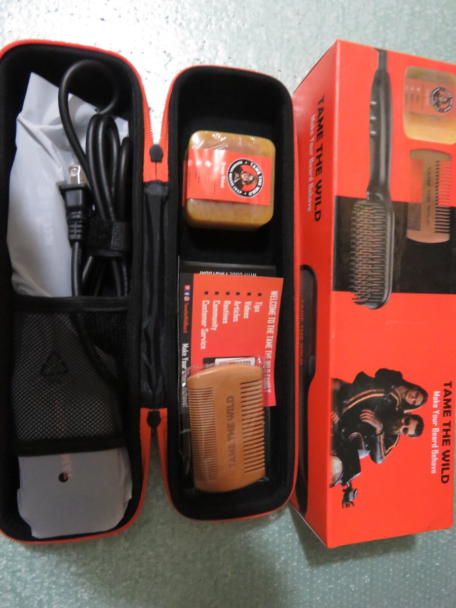 Tame the Wild Premium Beard Straightener Kit w Heated Straigtening
