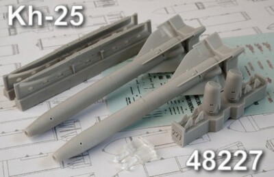 Advanced Modeling 1/48 Kh-25 Short Range AA Missiles & APU-68UM2 Launcher 2pcs