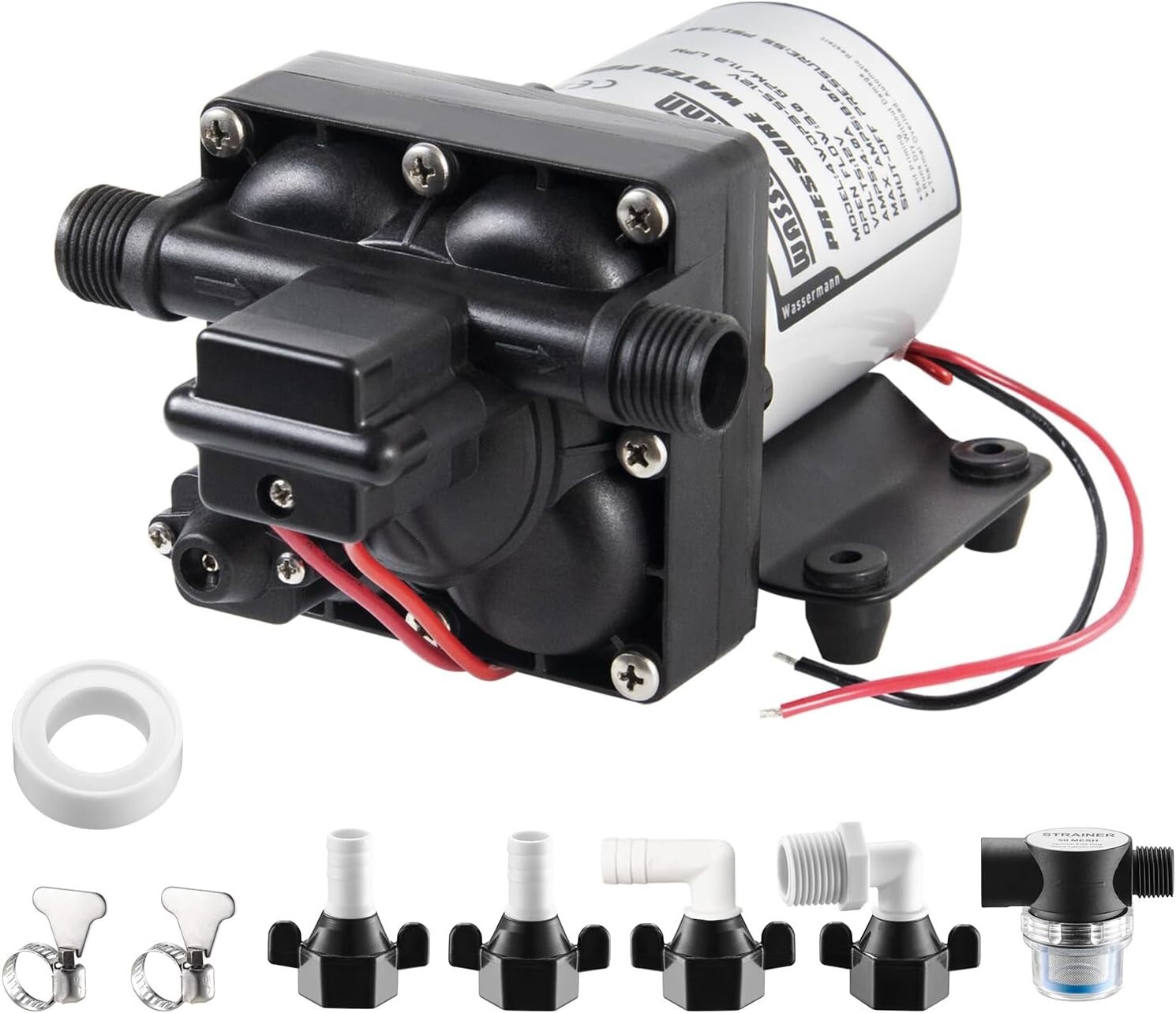 Efficient 12V Water Pump with Thermal Protection for RV & Marine Applications