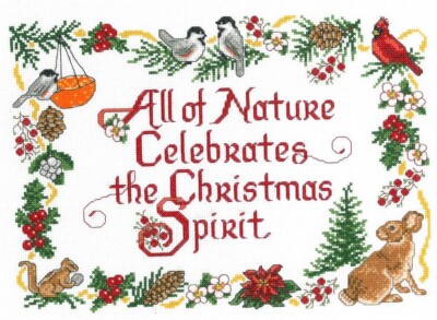 Imaginating Inc - Nature's Christmas von Ursula Michael - Kreuzstichkarte.