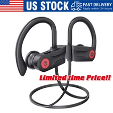 Waterproof Bluetooth 5.0 Earbuds Stereo Sport Wireless Headphones in Ear Headset