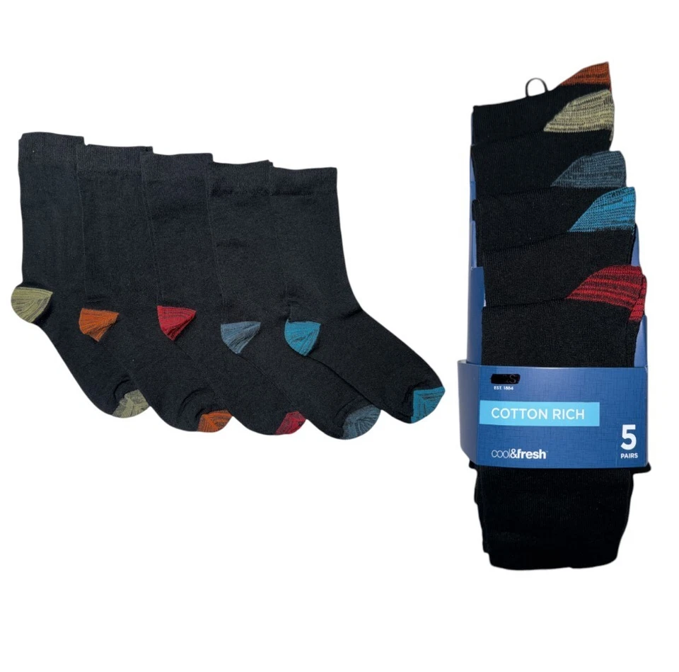 M&SSOCKS COOL &FRESH PATTERNED HEEL TOE  - Image 2 of 4