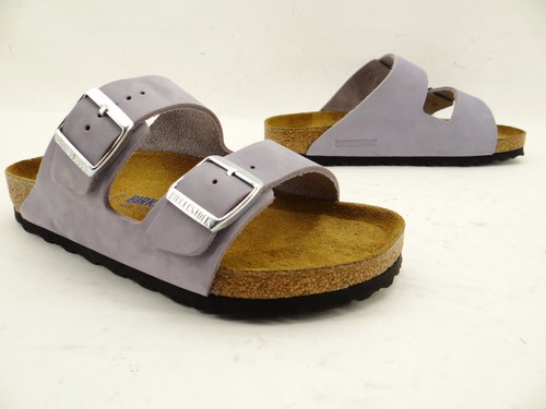 Birkenstock ARIZONA Sandalen Soft Footbed Pantoletten Purble Fog Lila Leder  39 - Bild 4 von 9