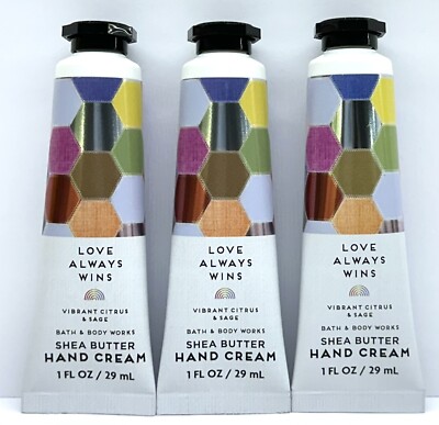 Bath & Body Works Love Always Wins Shea Butter Hand Cream 1 fl oz New Set of 3