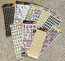 Heidi Grace K&Company Letters AND Numbers Sealed lot 11 Stickers New