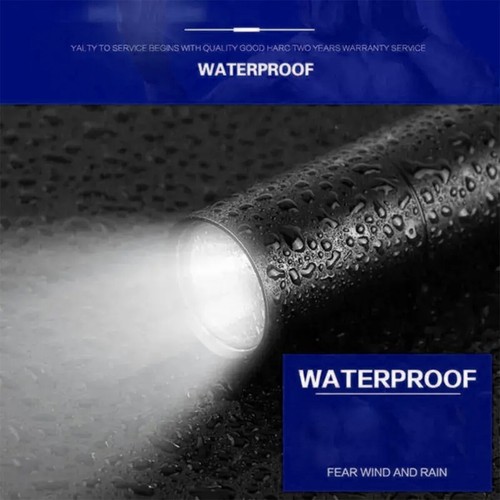 Mini Led Flashlight Cold White Waterproof Lamp Usb Rechargable Telescopic Zoom - Picture 3 of 10