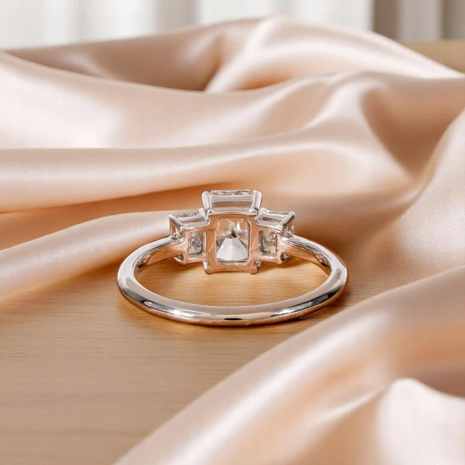 Radiant Cut Platinum Diamond Ring Certified Wedding 2 Carat IGI Lab Grown PT950 - Image 4 of 4