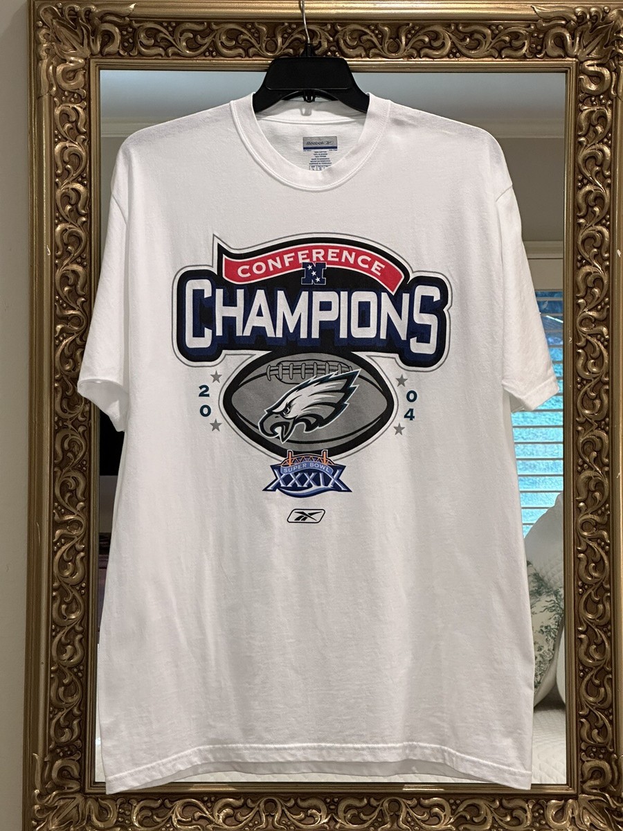 Vintage Philadelphia Eagles T-Shirt Size Large 2004 NFC Champions