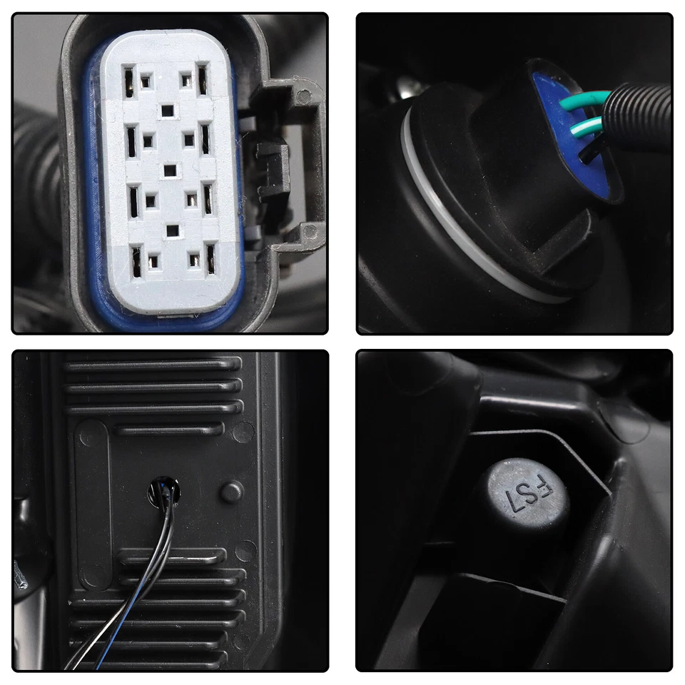 Par de montaje de faros LED negros para Volvo VNL VNX 2004-2017 lado izquierdo y derecho Foto 2 de 4