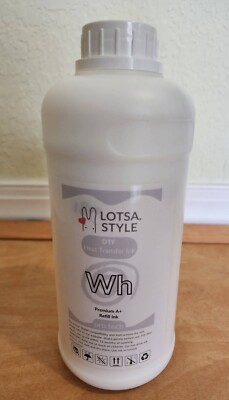 LOTSA Style Premium DTF Ink Refill for Inkjet Printers (1000ml, White)