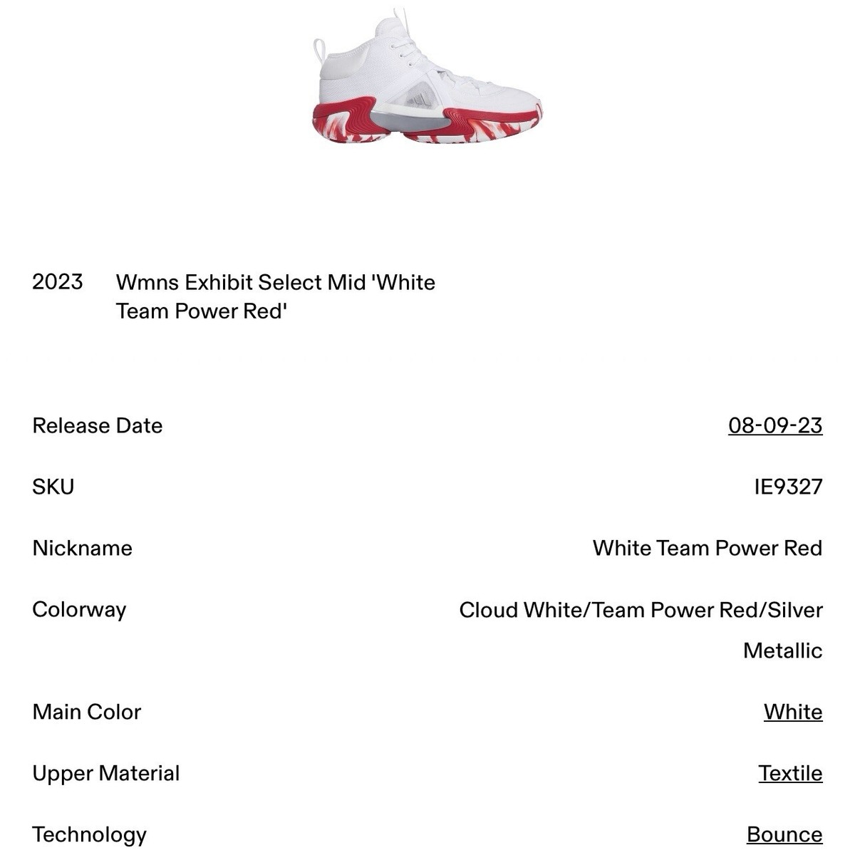 スニーカー adidas BASKETBALL Exhibit Select Mid Shoes JI4444 Women's adidas Exhibit Select 2.0 PRO Basketball Shoes