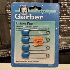 Vintage Gerber baby Cloth Diaper Pins 4 Pack New NIP 1990s NOS