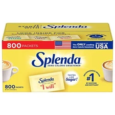 Splenda No Calorie Sweetener Value Pack 800 Individual Packets Pack of 1 28.2...
