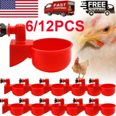 Chicken Automatic Water Cups Poultry Drinker Waterer Chicken Duck Quail Drinking
