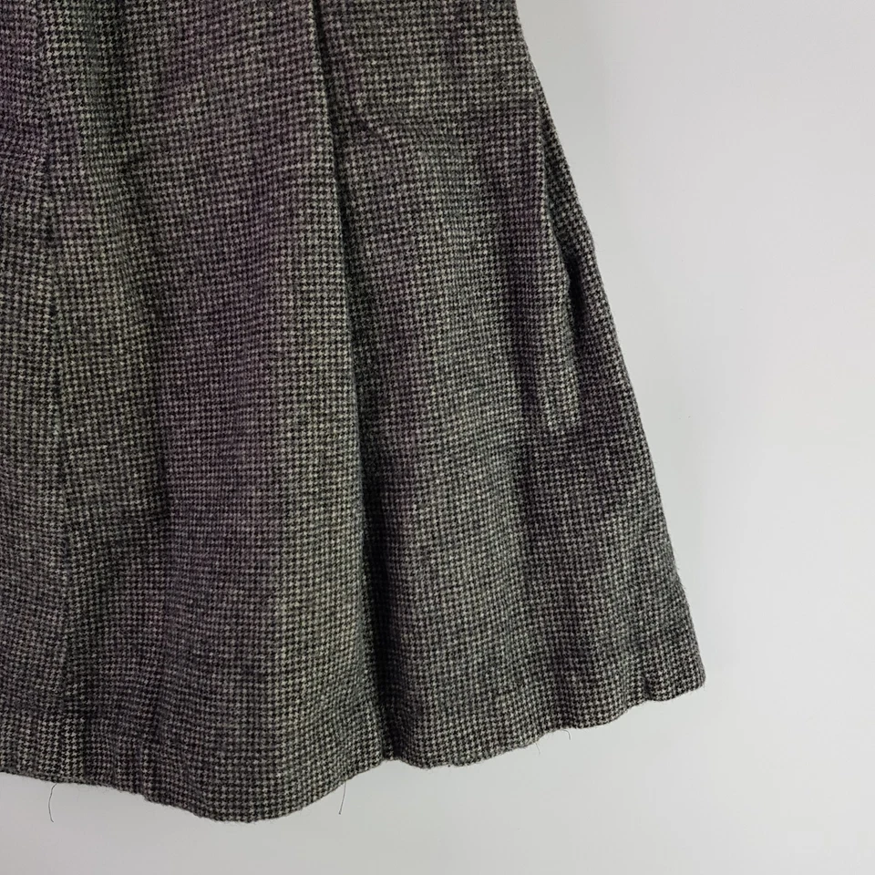 Falda de lana pata de gallo New Yorker para mujer talla 10 gris plisada línea A hasta la rodilla Foto 4 de 4