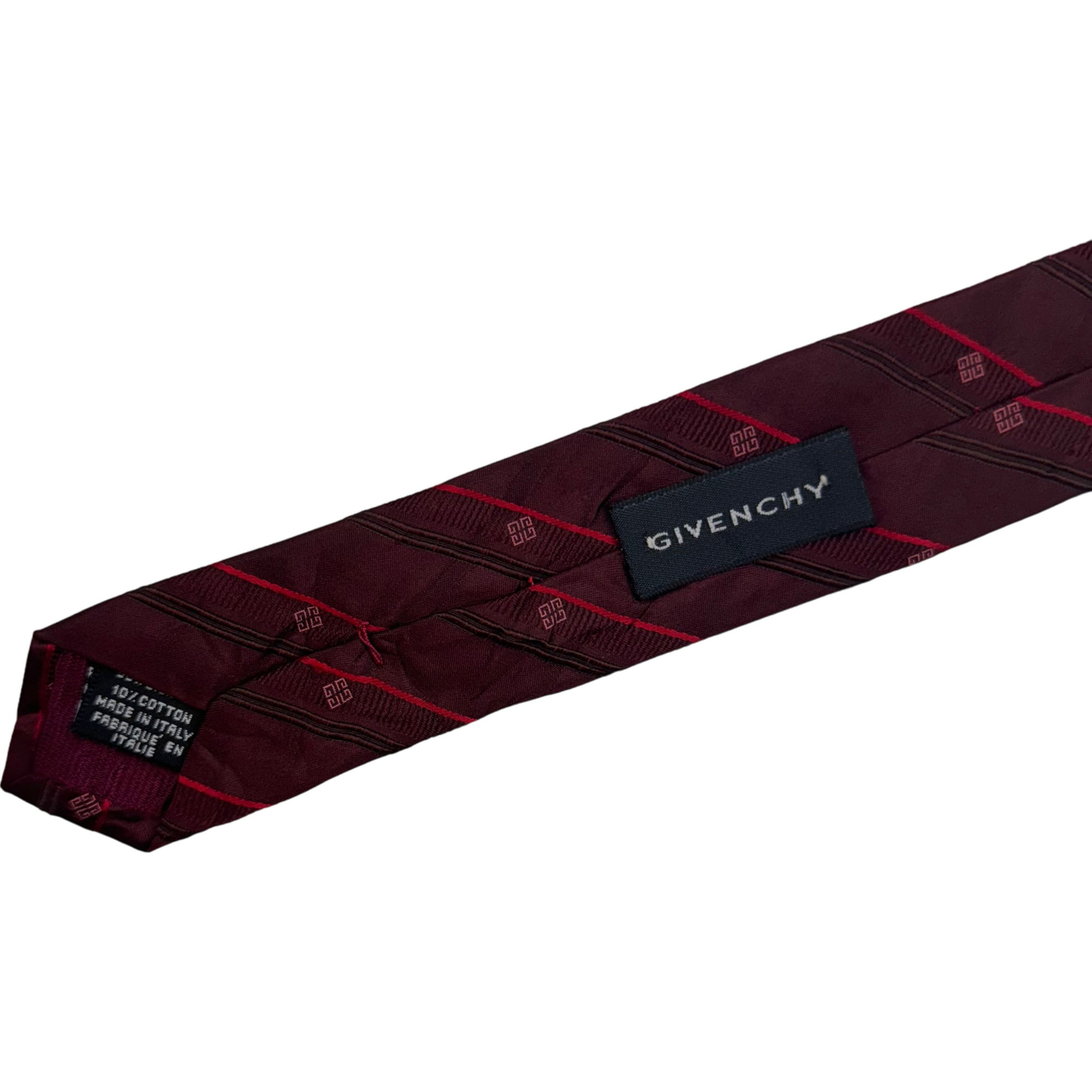 Givenchy Red Silk Cotton Tie Patterned One Size image 4