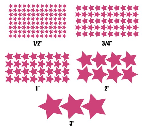 Star stickers! Permanent outdoor glossy vinyl decals - Pick your size and color! - 第 8/14 張圖片