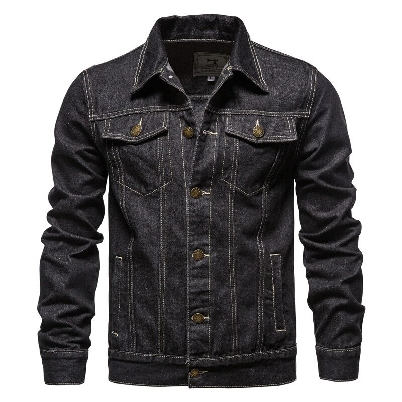 Mens casual denim best sale jackets