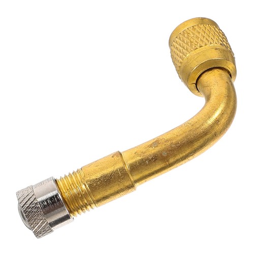 90 Degree Tire Valve Extension Adapter Gauge Pressure Brass - Picture 3 of 17