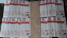 LOT PERSO OU REVENDEUR 250 ENVELOPPES 11X22 CM PAPIER MARRON EN 25 PAQUETS DE 10