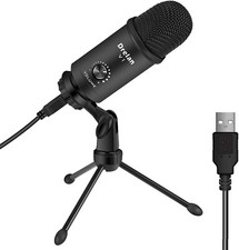 Drelan USB Microphone, Condenser Desktop Computer Mic 192KHZ/24BIT