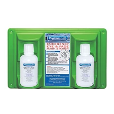 Portable Emergency Eye Wash Station 2 Bottle Skin Flush Solution Kit Wall Mount