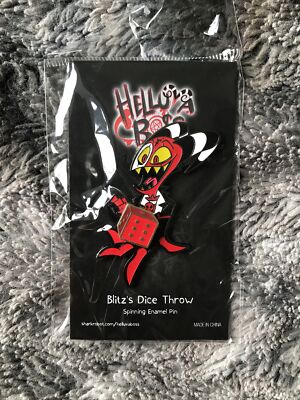 Helluva Boss - Blitz's Dice Throw Spinning Pin - LVL UP EXPO 2024 EXCLUSIVE