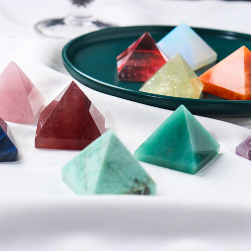 Natural Gemstone Quartz Crystal Pyramid Mineral Chakra Energy Tower Decor Gift - Picture 4 of 35