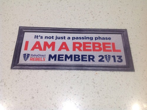 ARL RUGBY MELBOURNE REBELS TEAM OFFICIAL STICKER RUGBY AUS SUPER RUGBY