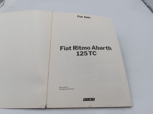 Manuale officina per Fiat Ritmo Abarth 125 TC libro assistenza tecnica del 1981. - Foto 4 di 24