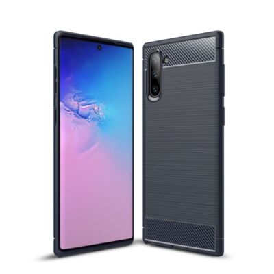 Handyhülle Schutz Case für Samsung Galaxy Note 10 Cover Bumper Carbon Etui Blau