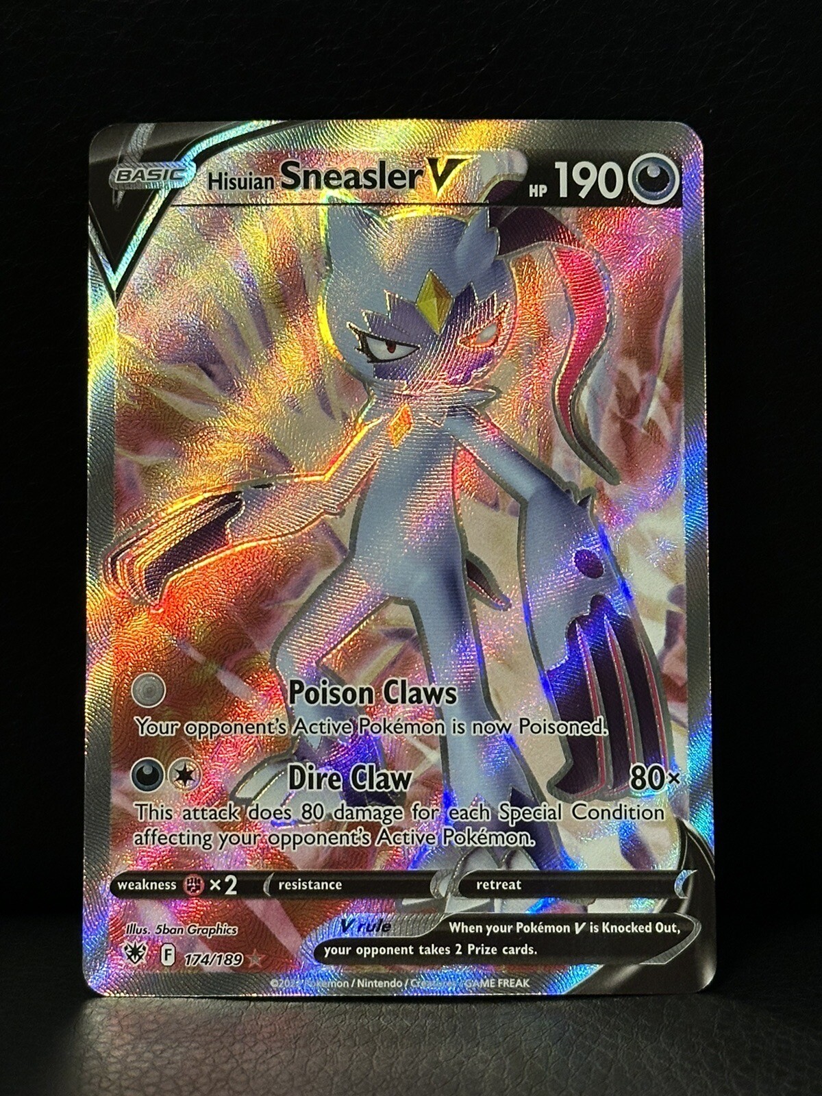 Pokemon Hisuian Sneasler V 174/189 Astral Radiance Sword & Shield FULL ART