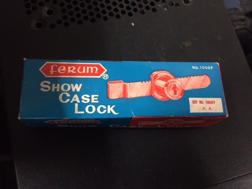 Ferum NOS Metal Show Case Lock for Sliding Glass Window New- No. 1000F--36c - Picture 3 of 3