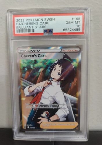 Pokemon Brilliant Stars 168/172 Trainer Full Art Cheren's Care PSA 10 ...