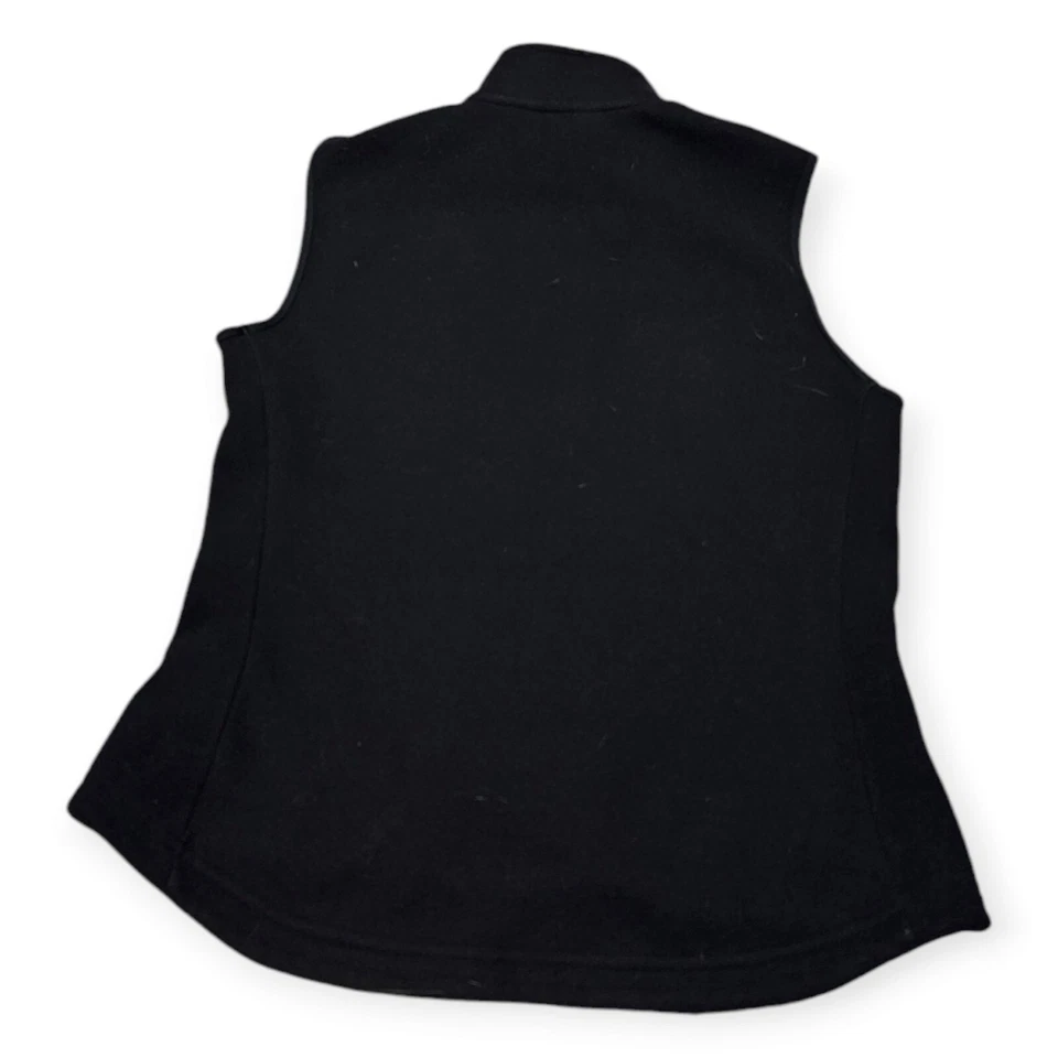 Chaleco polar vintage Lilly Pulitzer para mujer talla S cremallera completa en negro. Foto 3 de 4