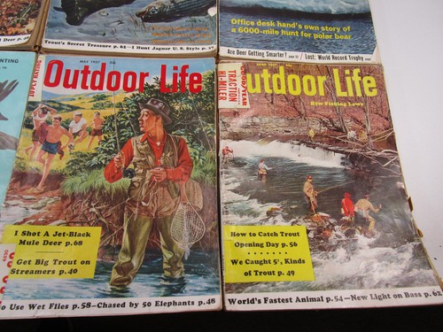Lot of 6 Outdoor Life Magazines 1956 1957 Vtg  - Picture 4 of 6