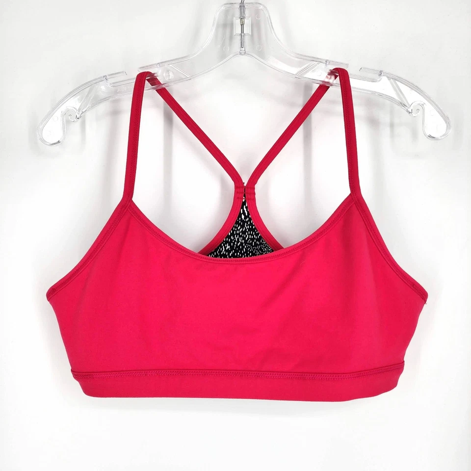 Sujetador deportivo Fabletics rosa negro punto íntimo y ropa de dormir Snapdragon reversible Foto 4 de 4