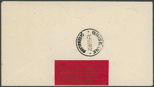1929, AUSTRALIA AIR POST, DIRECT AND RETURN FLIGHT COVERS BRISBANE-CHARLEVILLE - Picture 4 of 4
