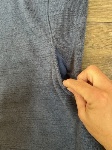 Women’s Prana Tri Thermal Threads Tunic Fleece Blue Large Pouch Pockets - Picture 2 of 10