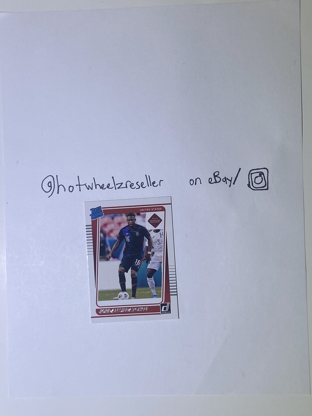 Jordan Siebatcheu Pefok RATED ROOKIE 2021-22 Panini Donruss Qatar #194 USMNT RC