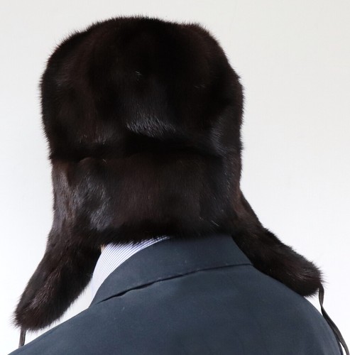 Pelliccia Berretto Visone Czapka Cappello da Pilota Colbacco Urss Moda Inverno - Bild 5 von 9