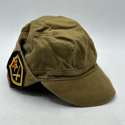 Vintage Russian Military Soviet Union Cap Army Hat USSR Tank Patches - Picture 2 of 11