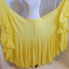 Tribal Belly Dance 25 Yard Yellow Cotton Skirt