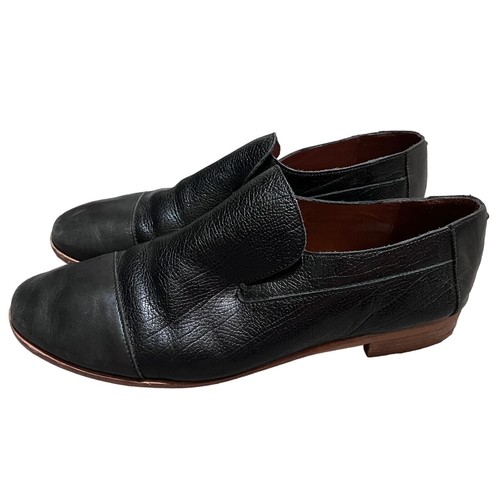 Jeffrey Campbell Bryant Cap Toe Black Leather Loafers Women's 9.5 - Bild 2 von 10