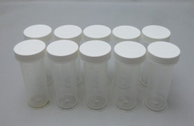 Abbott Breast Milk Storage Bottle Clear w Screw-on White Cap 60ml 2oz Lot Of 10