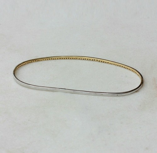 Pave Diamond Palm Bracelet 925 Silver Handmade Modern Jewelry For Christmas. - Picture 3 of 12