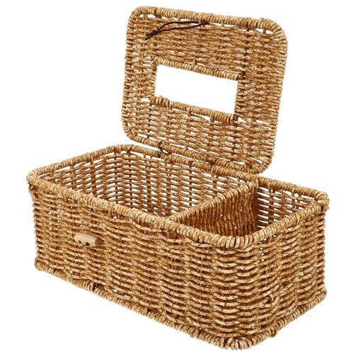 Scatola Di Immagazzinaggio Del Tessuto Rattan Napkin Holder Scatola Di Carta - Foto 2 di 20
