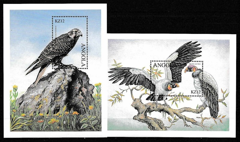 Angola 2000 Birds Prey 2 MS SC# 1146-1147 MNH Mint/Never Hi