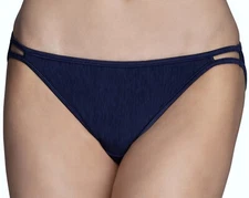VANITY FAIR Illumination Admiral Navy Blue String Bikini Panty Womens Sz S 5 M 6